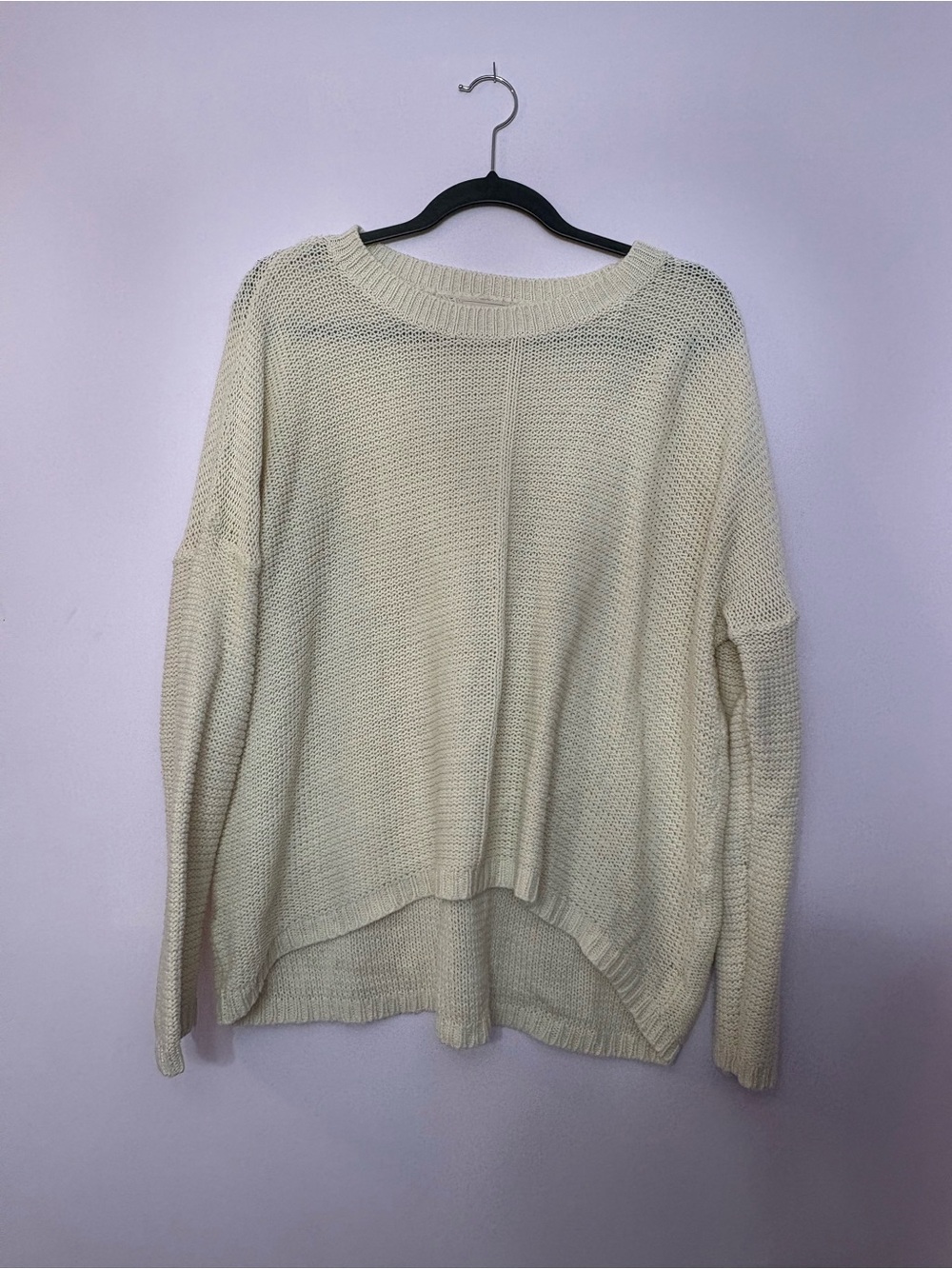 Neutral Cream Crewneck Sweater - Versatile Everyday Knit